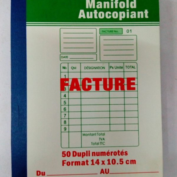 Facturier A6 Dupli (Autocopiant)