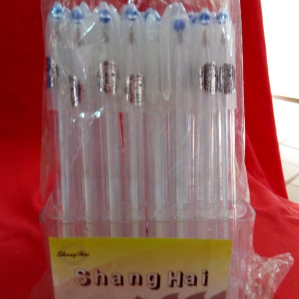 Bics en tube Blanc bleu (stylo)