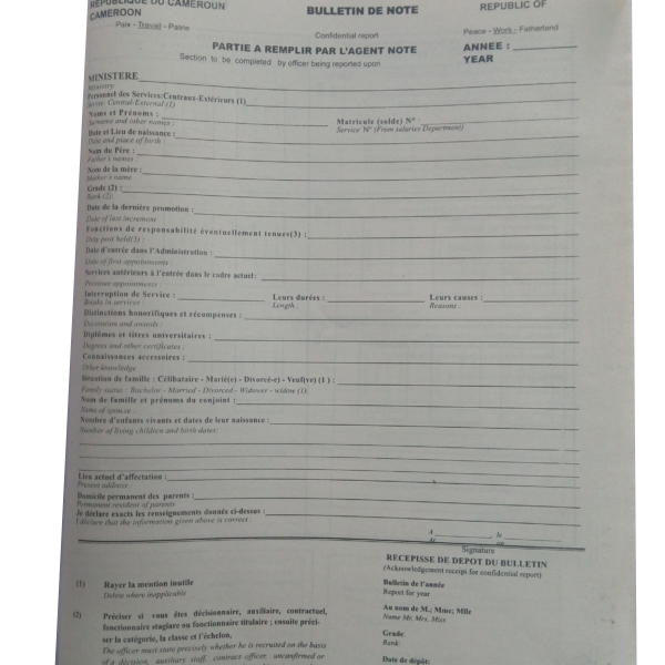 Bulletin de Notes Administratif