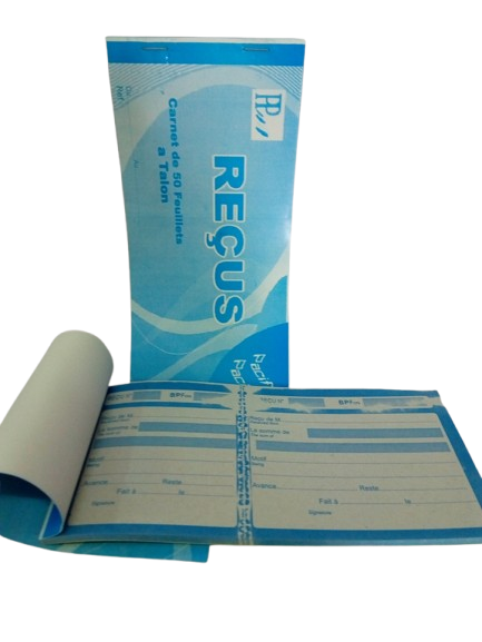 Carnet de 50 reçus