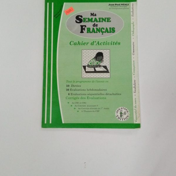 Jean Paul Nzali ma semaine de francais